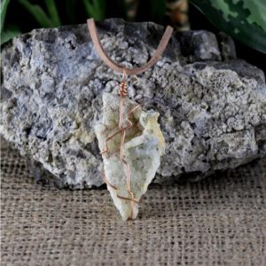 Shop Prehnite Necklaces! Raw Prehnite necklace wrapped in copper wire, high quality natural crystal, boho rave jewelry, handmade. | Natural genuine Prehnite necklaces. Buy crystal jewelry, handmade handcrafted artisan jewelry for women.  Unique handmade gift ideas. #jewelry #beadednecklaces #beadedjewelry #gift #shopping #handmadejewelry #fashion #style #product #necklaces #affiliate #ad
