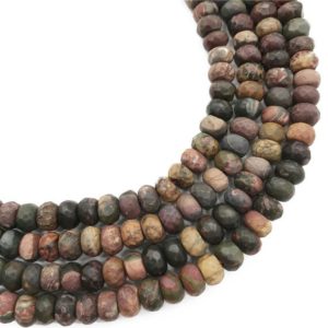 Shop Red Jasper Faceted Beads! 8x5mm Faceted Red Jasper Rondelle Beads, Rondelle Stone Beads, Gemstone Beads | Natural genuine faceted Red Jasper beads for beading and jewelry making.  #jewelry #beads #beadedjewelry #diyjewelry #jewelrymaking #beadstore #beading #affiliate #ad
