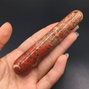 Red Jasper Wand Crystal Massage Wand Smooth Polished Red Stone Wand Meditation Crystal Healing Tool Reiki MW | Natural genuine stones & crystals in various shapes & sizes. Buy raw cut, tumbled, or polished gemstones for making jewelry or crystal healing energy vibration raising reiki stones. #crystals #gemstones #crystalhealing #crystalsandgemstones #energyhealing #affiliate #ad