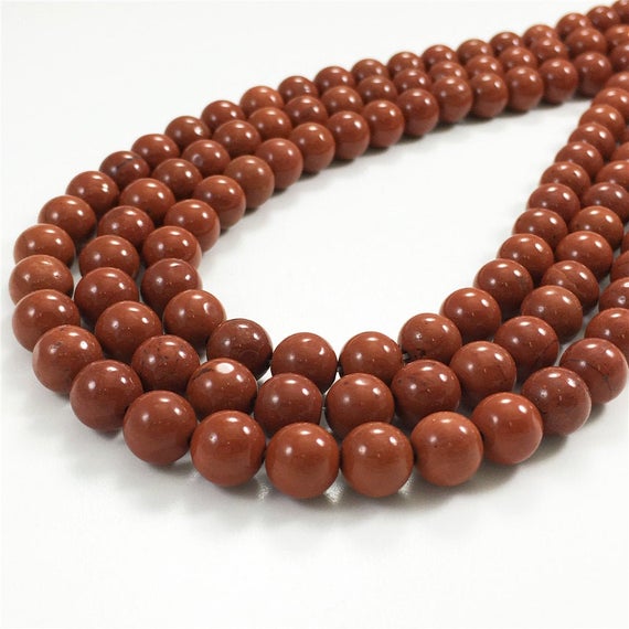 8mm Red Jasper Beads, Round Gemstone Beads, Wholesale Beads