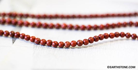 S-xs/ Red Jasper 4mm/ 3mm/ 2mm Round Beads 15.5" Strand Genuine Jasper Gemstone Beads, For Crafts, And Diy Jewelry Making