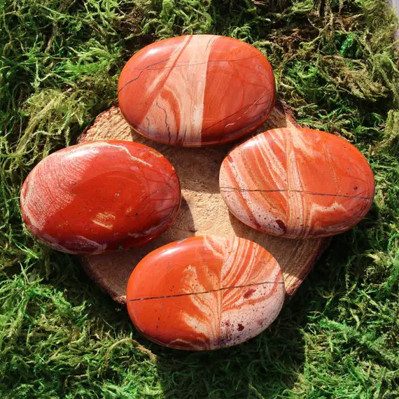 Banded Red Jasper Soap Or Palm Stone A-d