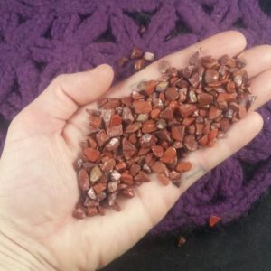 Shop Tumbled Red Jasper Crystals & Pocket Stones! 50g Red Jasper Tumbled Chips Stones Polished Crystals small tiny chips pebbles bulk gridding parcel wholesale xs roller ball vial | Natural genuine stones & crystals in various shapes & sizes. Buy raw cut, tumbled, or polished gemstones for making jewelry or crystal healing energy vibration raising reiki stones. #crystals #gemstones #crystalhealing #crystalsandgemstones #energyhealing #affiliate #ad