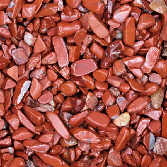 Red Jasper Tumbled Crystal Chips, Choose Amount