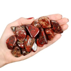 Brecciated Jasper Tumbled Stones, Dark Brecciated Jasper, Tumbled Stones, Jasper, Stones, Crystals, Rocks, Gifts, Gemstones, Gems, Zodiac | Natural genuine stones & crystals in various shapes & sizes. Buy raw cut, tumbled, or polished gemstones for making jewelry or crystal healing energy vibration raising reiki stones. #crystals #gemstones #crystalhealing #crystalsandgemstones #energyhealing #affiliate #ad