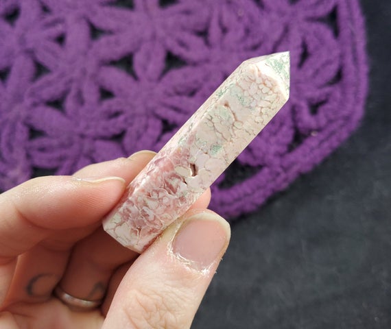 Rhodochrosite Polished Point Healing Stones Generator Tower Crystal Self Standing Pink Natural Druzy Vugs