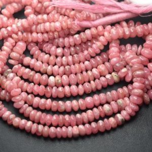 Shop Rhodochrosite Rondelle Beads! 16 Inch Strand,Finest Quality,Natural Rhodochrosite Rondelles,Size.5-6mm | Natural genuine rondelle Rhodochrosite beads for beading and jewelry making.  #jewelry #beads #beadedjewelry #diyjewelry #jewelrymaking #beadstore #beading #affiliate #ad