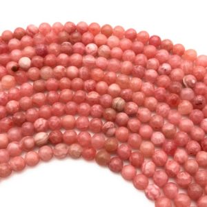 Shop Rhodochrosite Round Beads! 6mm Rhodochrosite Beads, Round Gemstone Beads, Wholesale Beads | Natural genuine round Rhodochrosite beads for beading and jewelry making.  #jewelry #beads #beadedjewelry #diyjewelry #jewelrymaking #beadstore #beading #affiliate #ad