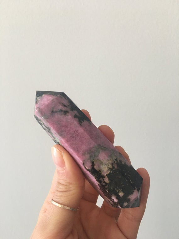 Rhodonite Double Point, Top Quality Rhodonite