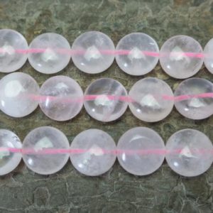 rose quartz puffy coin beads – 12mm soft pink gemstone beads – natural stone beads – beading materials – jewelry supplies – natural stone | Natural genuine other-shape Gemstone beads for beading and jewelry making.  #jewelry #beads #beadedjewelry #diyjewelry #jewelrymaking #beadstore #beading #affiliate #ad