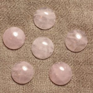 Shop Rose Quartz Round Beads! 1pc – Cabochon Stone – Round Rose Quartz 25mm – 4558550028020 | Natural genuine round Rose Quartz beads for beading and jewelry making.  #jewelry #beads #beadedjewelry #diyjewelry #jewelrymaking #beadstore #beading #affiliate #ad
