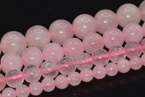 Rose Quartz Beads Grade A Gemstone Round Loose Beads 4mm 6mm 8mm 10mm 16mm Bulk Lot Options