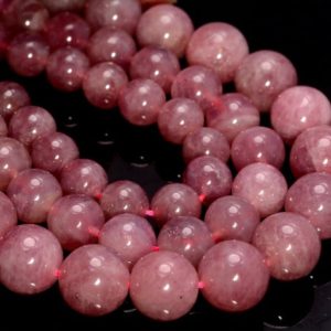 Shop Rose Quartz Round Beads! Genuine Natural Madagascar Rose Quartz Gemstone Grd AAA Purple Pink 5mm 6mm 7mm 8mm 9mm 10mm 11mm 12mm Round Beads 7.5inch Half Strand(A214) | Natural genuine round Rose Quartz beads for beading and jewelry making.  #jewelry #beads #beadedjewelry #diyjewelry #jewelrymaking #beadstore #beading #affiliate #ad
