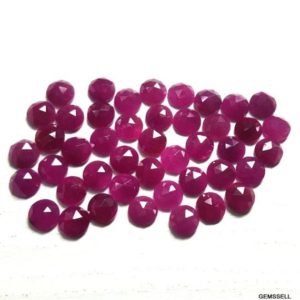 Shop Ruby Cabochons! 5 pieces 3mm To 6mm Ruby Rosecut Round Cabochon Faceted Gemstone, 100% Natural Blood Red Ruby Round Rosecut Faceted, unheated or untreated | Natural genuine stones & crystals in various shapes & sizes. Buy raw cut, tumbled, or polished gemstones for making jewelry or crystal healing energy vibration raising reiki stones. #crystals #gemstones #crystalhealing #crystalsandgemstones #energyhealing #affiliate #ad