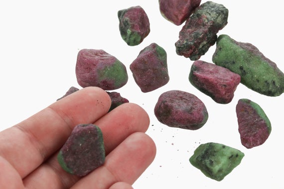 Large Raw Ruby Zoisite Pieces, Rough Ruby Zoisite, Anyolite, Genuine Uncut Ruby Zoisite Crystal, July Birthstone, Bulk Raw Gemstone, Lrz001