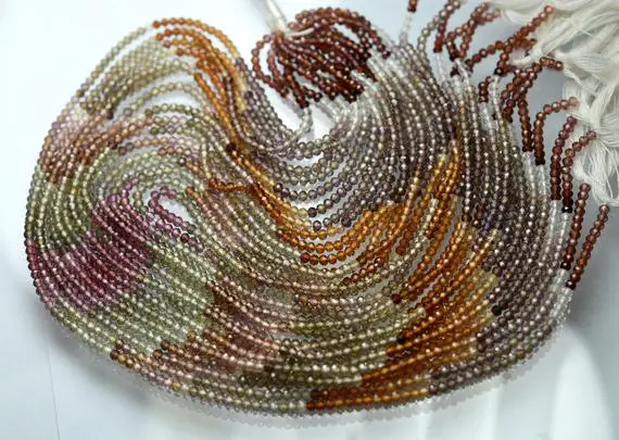 13 Inches Strand,aaa Quality,natural Multi Tundra Sapphire Micro Facetes Rondelle,size 2.60mm