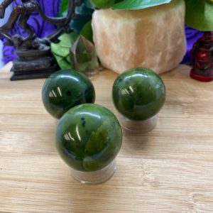Shop Serpentine Shapes! Green Serpentine 40mm sphere crystal ball Shelf 8 | Natural genuine stones & crystals in various shapes & sizes. Buy raw cut, tumbled, or polished gemstones for making jewelry or crystal healing energy vibration raising reiki stones. #crystals #gemstones #crystalhealing #crystalsandgemstones #energyhealing #affiliate #ad