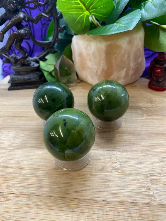 Green Serpentine 40mm Sphere Crystal Ball Shelf 8
