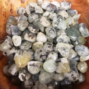 Shop Prehnite Stones & Crystals! Tiny Rough Prehnite Tumble | Natural genuine stones & crystals in various shapes & sizes. Buy raw cut, tumbled, or polished gemstones for making jewelry or crystal healing energy vibration raising reiki stones. #crystals #gemstones #crystalhealing #crystalsandgemstones #energyhealing #affiliate #ad