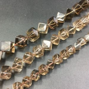 Smoky Quartz Crystal Cube Beads Square Crystal Beads High Quality Gemstone beads Semiprecious jewelry making 6/8/10mm 15.5" strand | Natural genuine other-shape Smoky Quartz beads for beading and jewelry making.  #jewelry #beads #beadedjewelry #diyjewelry #jewelrymaking #beadstore #beading #affiliate #ad