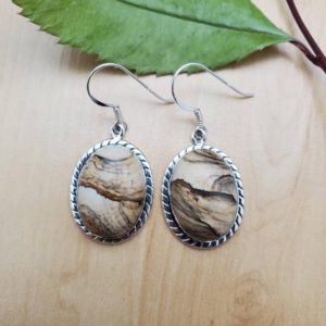 Shop Picture Jasper Earrings! SoCute925 Big Picture Jasper Earrings | Picture Jasper Dangle Earrings | Big Sterling Silver Earrings | Dainty Jasper Jewelry | Made in USA | Natural genuine Picture Jasper earrings. Buy crystal jewelry, handmade handcrafted artisan jewelry for women.  Unique handmade gift ideas. #jewelry #beadedearrings #beadedjewelry #gift #shopping #handmadejewelry #fashion #style #product #earrings #affiliate #ad