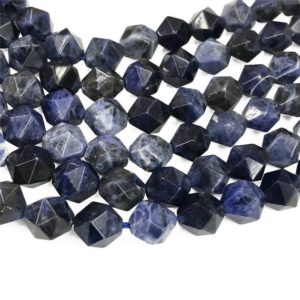 Shop Sodalite Faceted Beads! Faceted Sodalite Beads, Star Cut Beads, Gemstone Beads, 8mm, 10mm | Natural genuine faceted Sodalite beads for beading and jewelry making.  #jewelry #beads #beadedjewelry #diyjewelry #jewelrymaking #beadstore #beading #affiliate #ad