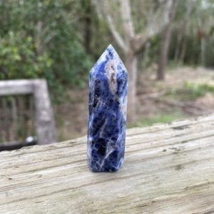 Shop Sodalite Points & Wands! Sodalite Crystal Point – Reiki Charged Crystal – Powerful Energy – Speak Your Truth Crystal – Throat Chakra – Spiritual Awakening | Natural genuine stones & crystals in various shapes & sizes. Buy raw cut, tumbled, or polished gemstones for making jewelry or crystal healing energy vibration raising reiki stones. #crystals #gemstones #crystalhealing #crystalsandgemstones #energyhealing #affiliate #ad