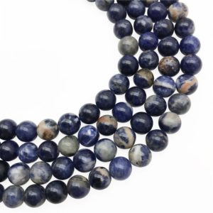 Shop Sodalite Round Beads! 10mm Sodalite Beads, Round Gemstone Beads, Wholesale Beads | Natural genuine round Sodalite beads for beading and jewelry making.  #jewelry #beads #beadedjewelry #diyjewelry #jewelrymaking #beadstore #beading #affiliate #ad