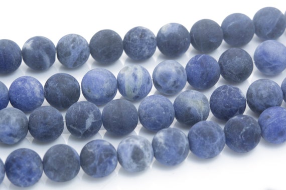 Sodalite Gemstone Beads - Blue Sodalite Stone Beads For Jewelry Making - Natural Blue Gemstone Beads Wholesale - 4-12mm Round Beads - 15inch