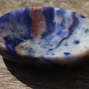Shop Sodalite Shapes! Sodalite Worry Healing Stone with a Thumb Indent with Positive Healing Energy! | Natural genuine stones & crystals in various shapes & sizes. Buy raw cut, tumbled, or polished gemstones for making jewelry or crystal healing energy vibration raising reiki stones. #crystals #gemstones #crystalhealing #crystalsandgemstones #energyhealing #affiliate #ad