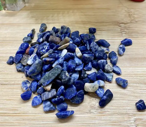 Sodalite Tumbled Chips Gift Bag Jewelry Making Crafts Crafting Roller Ball Bottle
