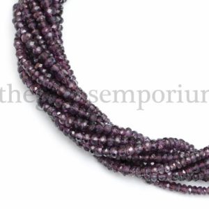Shop Spinel Faceted Beads! Natural Violet Spinel Faceted Rondelle Beads, Violet Spinel Faceted Beads, Violet Spinel Rondelle Beads, Spinel Beads, Violet Spinel Beads | Natural genuine faceted Spinel beads for beading and jewelry making.  #jewelry #beads #beadedjewelry #diyjewelry #jewelrymaking #beadstore #beading #affiliate #ad