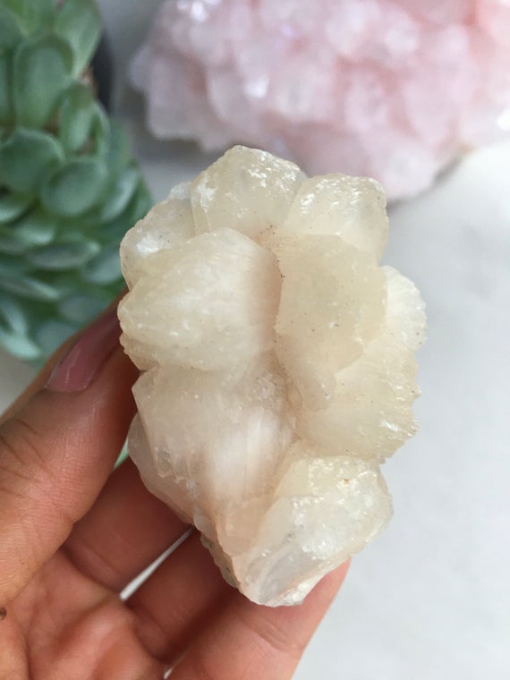 Peach Stilbite Cluster, Indian Mineral Specimen (49g)