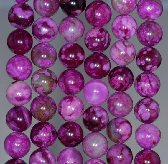 8mm Sugilite Gemstone Grade Aa Purple Pink Round Loose Beads 7.5 Inch Half Strand (80002445-797)