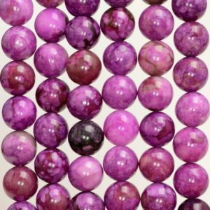 8mm Purple Sugilite Gemstone Round Loose Beads 15 inch Full Strand (90184726-842) | Natural genuine beads Gemstone beads for beading and jewelry making.  #jewelry #beads #beadedjewelry #diyjewelry #jewelrymaking #beadstore #beading #affiliate #ad