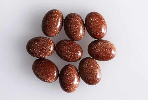 Brown Sunstone Cabochon Calibrated Gemstone Natural 3x5 Mm To 20x30 Mm Oval Shape Loose Gemstones Lot For Earring Pendant And Jewelry Making