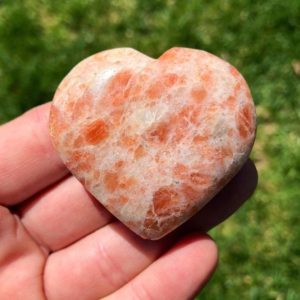 Sunstone Heart (1.5" – 2.25") sunstone stone heart – sunstone crystal heart – healing crystals – sunstone crystal – positive energy crystal | Natural genuine stones & crystals in various shapes & sizes. Buy raw cut, tumbled, or polished gemstones for making jewelry or crystal healing energy vibration raising reiki stones. #crystals #gemstones #crystalhealing #crystalsandgemstones #energyhealing #affiliate #ad