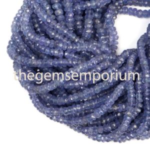 Shop Tanzanite Faceted Beads! Tanzanite Rondelle Beads, 3-4.5mm Tanzanite Faceted Beads, Tanzanite Faceted Rondelle Beads, Tanzanite Beads, AAA Quality Tanzanite | Natural genuine faceted Tanzanite beads for beading and jewelry making.  #jewelry #beads #beadedjewelry #diyjewelry #jewelrymaking #beadstore #beading #affiliate #ad