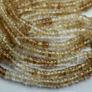 Shop Topaz Rondelle Beads! 13 Inches Strand,Imperial Topaz Smooth Rondelles,Size 5-6mm | Natural genuine rondelle Topaz beads for beading and jewelry making.  #jewelry #beads #beadedjewelry #diyjewelry #jewelrymaking #beadstore #beading #affiliate #ad