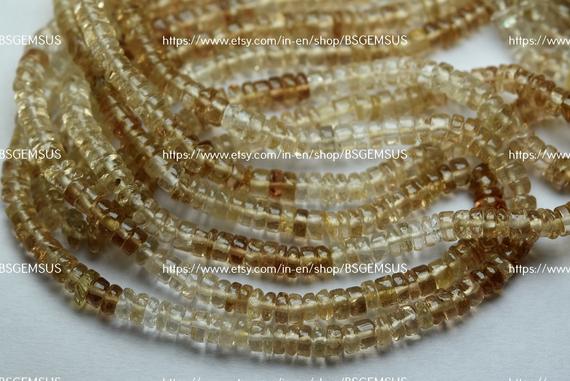 13 Inches Strand,imperial Topaz Smooth Rondelles,size 5-5.5mm
