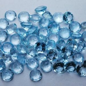 Shop Topaz Shapes! 20 Pcs,Natural Sky Blue Topaz Faceted Coins Shaped,Loose Stones, 4mm | Natural genuine stones & crystals in various shapes & sizes. Buy raw cut, tumbled, or polished gemstones for making jewelry or crystal healing energy vibration raising reiki stones. #crystals #gemstones #crystalhealing #crystalsandgemstones #energyhealing #affiliate #ad