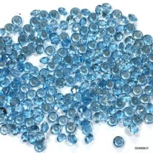 Shop Topaz Stones & Crystals! 25 pieces 2mm Swiss Blue Topaz Faceted Round Loose Gemstone, Swiss Blue Topaz round Faceted AAA Quality gemstone….. | Natural genuine stones & crystals in various shapes & sizes. Buy raw cut, tumbled, or polished gemstones for making jewelry or crystal healing energy vibration raising reiki stones. #crystals #gemstones #crystalhealing #crystalsandgemstones #energyhealing #affiliate #ad
