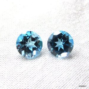 Match Pair 2 pieces 8mm Swiss Blue Topaz Faceted Round Loose Gemstone, Swiss Blue Topaz Round Faceted AAA Quality Gemstone | Natural genuine stones & crystals in various shapes & sizes. Buy raw cut, tumbled, or polished gemstones for making jewelry or crystal healing energy vibration raising reiki stones. #crystals #gemstones #crystalhealing #crystalsandgemstones #energyhealing #affiliate #ad