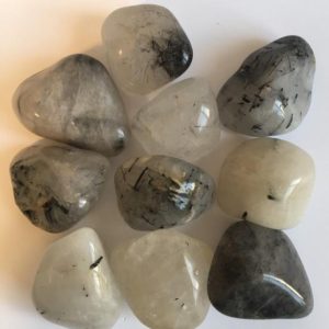 Tourmalated Quartz Pebble Stone,Healing Stone, Healing Crystal, Chakra Stone, Spiritual Stone | Natural genuine stones & crystals in various shapes & sizes. Buy raw cut, tumbled, or polished gemstones for making jewelry or crystal healing energy vibration raising reiki stones. #crystals #gemstones #crystalhealing #crystalsandgemstones #energyhealing #affiliate #ad