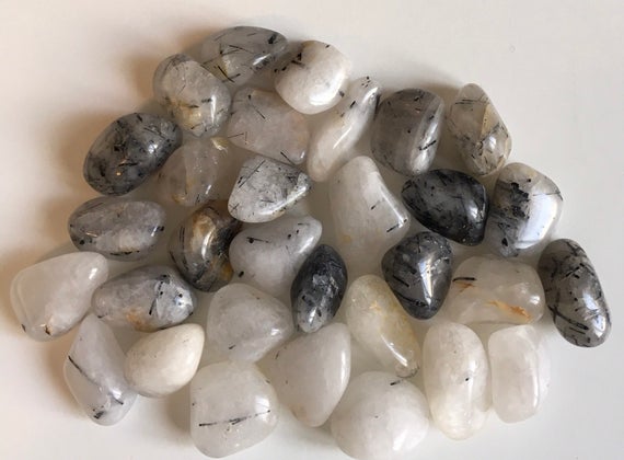 Tourmalated Quartz Stone, Large Tumbled Stone,healing Stone, Healing Crystal, Chakra Stone, Spiritual Stone