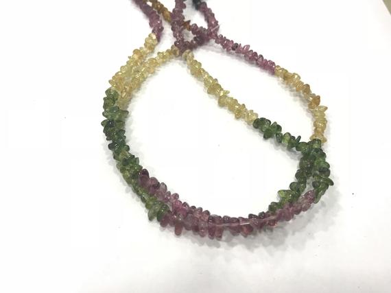 Natural Multicolour Tourmaline 4-6mm Chips Genuine Nugget Loose Beads 15 Inch Jewelry Supply Bracelet Necklace Material Support Wholesale