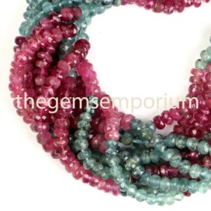 Shop Tourmaline Faceted Beads! Rubellite And Indicolite Faceted Rondelle beads, Tourmaline faceted rondelle beads, Tourmaline rondelle beads, Tourmaline beads, rubellite | Natural genuine faceted Tourmaline beads for beading and jewelry making.  #jewelry #beads #beadedjewelry #diyjewelry #jewelrymaking #beadstore #beading #affiliate #ad