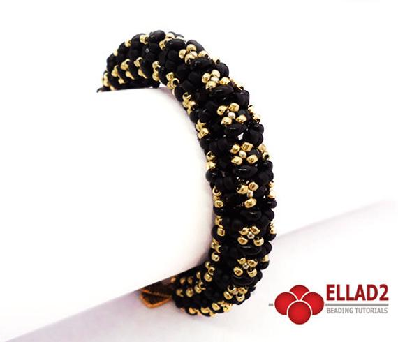 Tutorial Ladies Bangle Bracelet - Beading Tutorial, Beading Pattern, Instant Download Pdf