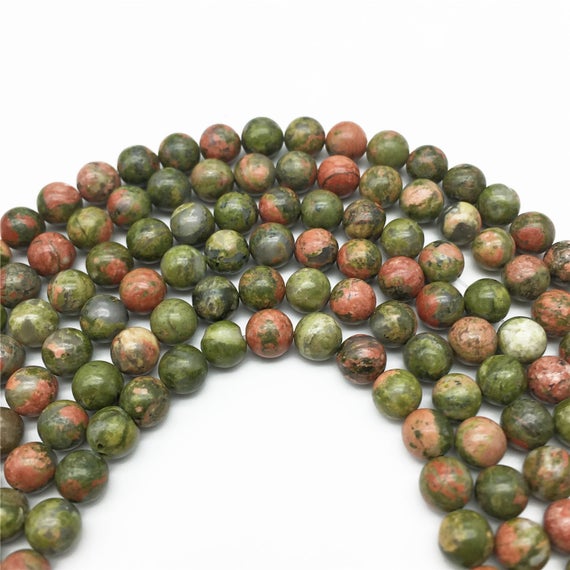 6mm Unakite Beads, Round Gemstone Beads, Wholasela Beads