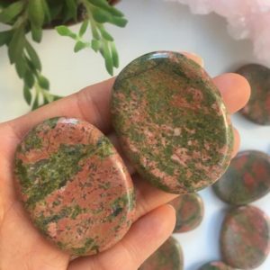 Shop Unakite Shapes! Unakite Worry Stone, Unakite | Natural genuine stones & crystals in various shapes & sizes. Buy raw cut, tumbled, or polished gemstones for making jewelry or crystal healing energy vibration raising reiki stones. #crystals #gemstones #crystalhealing #crystalsandgemstones #energyhealing #affiliate #ad
